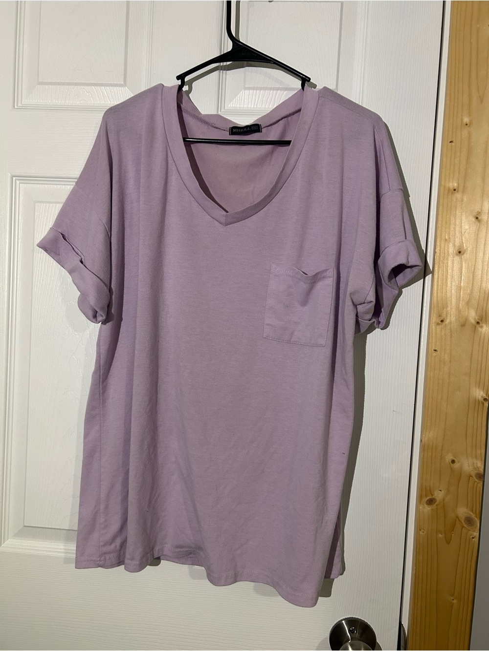 Light Lavender V-Neck Pocket Tee by MIHOLL